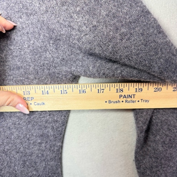 Sandro Paris Ancolie Gray Wool Blend Sweater Dress Dark Academia Mini size 36 - Picture 3 of 12